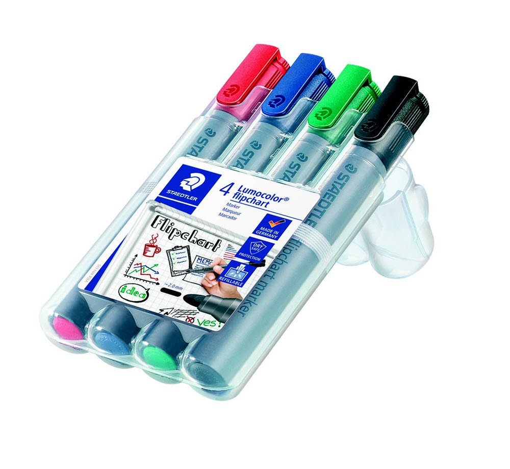 Lumocolor&reg; flipover marker 356 WP4, 4 farver